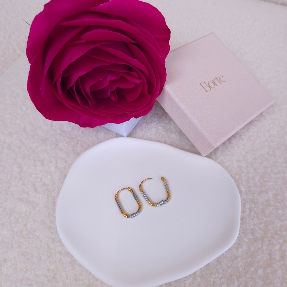 Gold and Silver Hoop Earrings